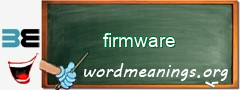 WordMeaning blackboard for firmware